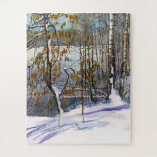 Sneeuwschilderij Waterverf Legpuzzel