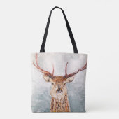Sneeuwschilferende Canvas tas (Achterkant)
