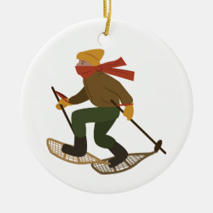 Sneeuwschoen Man Keramisch Ornament