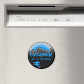 Sneeuwschoen West Virginia blauwe skimagneet Magneet (Insitu (Vaatwasser))