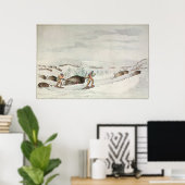 Sneeuwschoenen als jachtbuffel poster (Thuiskantoor)