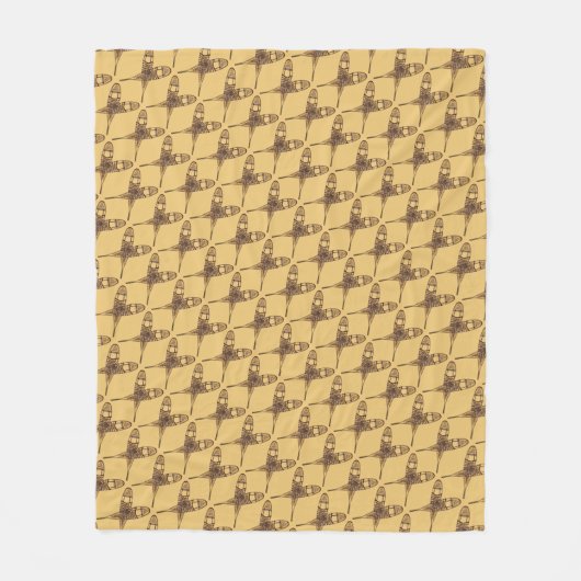 Sneeuwschoenen Fleece Deken (Voorkant)