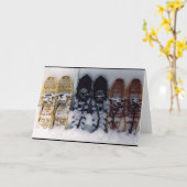 Sneeuwschoenen Kaart (Gele Bloem)