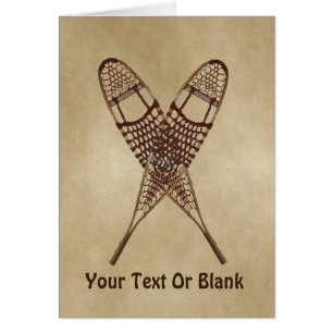 Sneeuwschoenen op oud papier