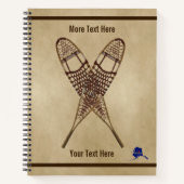 Sneeuwschoenen op oud papier notitieboek (Voorkant)