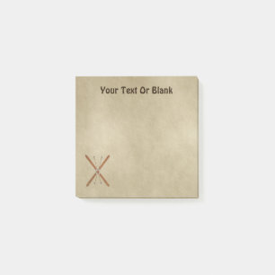 Sneeuwschoenen op oud papier post-it® notes