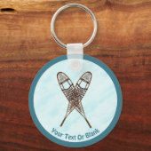 Sneeuwschoenen op sneeuw sleutelhanger (Voorkant)