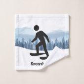 Sneeuwschoenontwerp Bad Handdoek (Wasdoekje)