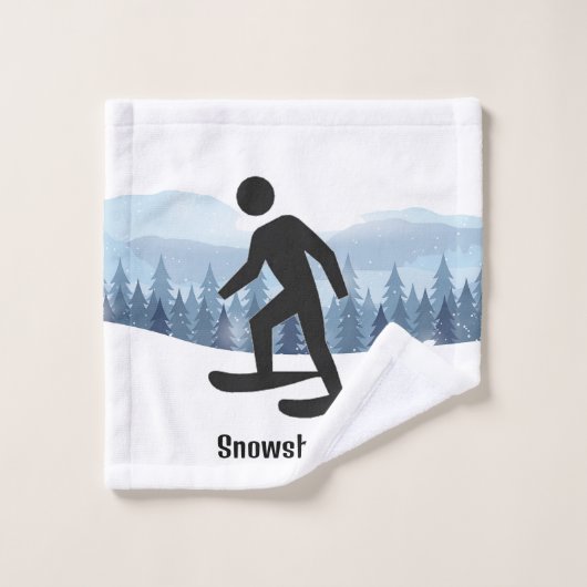 Sneeuwschoenontwerp Bad Handdoek (Wasdoekje)