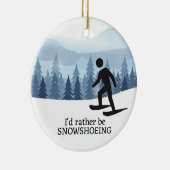 Sneeuwschoenontwerp Keramisch Ornament (Rechts)