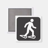 Sneeuwschoensymbool Magnet Magneet (Voorkant / Achterkant)