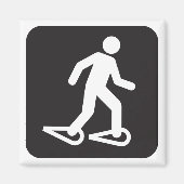 Sneeuwschoensymbool Magnet Magneet (Voorkant)