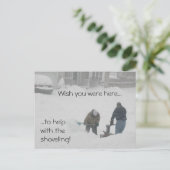 Sneeuwschokkend briefkaart (Staand voorkant)