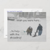 Sneeuwschokkend briefkaart (Voorkant / Achterkant)