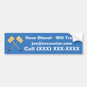 Sneeuwschokkende bedrijven bumpersticker