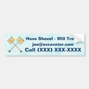 Sneeuwschokkende bedrijven bumpersticker
