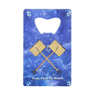 Sneeuwschokkende bedrijven kredietkaart flessenopener