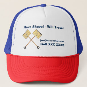 Sneeuwschokkende bedrijven trucker pet