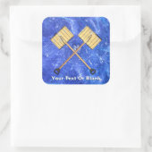 Sneeuwschokkende bedrijven vierkante sticker (Tas)