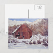Sneeuwschuur in de bergen - briefkaart (Voorkant / Achterkant)