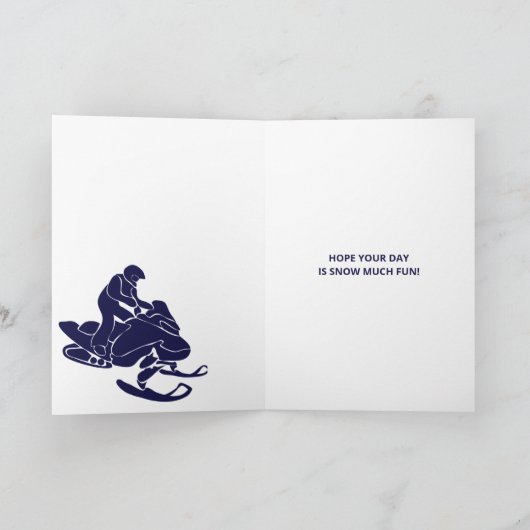 Sneeuwscooter en bergen Aangepaste boodschap Kaart (Binnen)