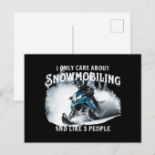 Sneeuwscooter Grappige sneeuwscooter Briefkaart (Voorkant / Achterkant)