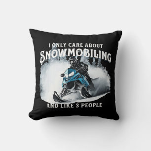 Sneeuwscooter grappige sneeuwscooter kussen