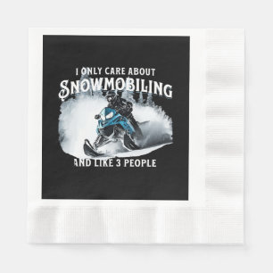 Sneeuwscooter Grappige sneeuwscooter Servet