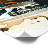 sneeuwscooter Poster (Hoek)