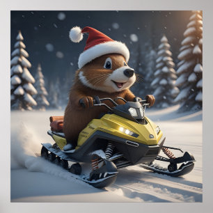 sneeuwscooter Poster