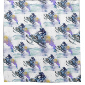 Sneeuwscooter Racing, Snocross Douchegordijn (Voorkant)