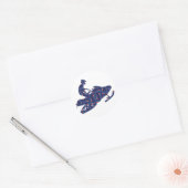 Sneeuwscooter/Shooting-Star-Sledder Ronde Sticker (Envelop)