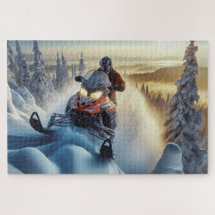 sneeuwscooterpuzzel legpuzzel
