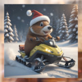 sneeuwscooterraampje raamsticker (Vel 2)