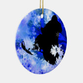 Sneeuwscooters in de Avalanche Keramisch Ornament (Rechts)