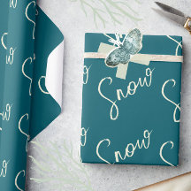 Sneeuwscript blauwe lei en boter elegante winter