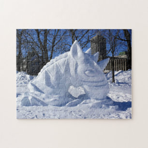 Sneeuwsculptuur, Quebec, Canada Legpuzzel