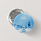 Sneeuwse Buttonnen Ronde Button 3,2 Cm (Voorkant /achterkant)