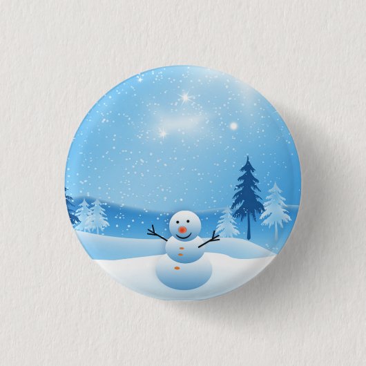 Sneeuwse Buttonnen Ronde Button 3,2 Cm (Voorkant)