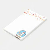 Sneeuwse Wereldbol kerstpinguïn Post-it Notes (Schuin)