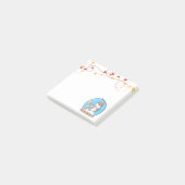 Sneeuwse Wereldbol kerstpinguïn Post-it Notes (Schuin)