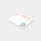 Sneeuwse Wereldbol kerstpinguïn Post-it Notes (Schuin)