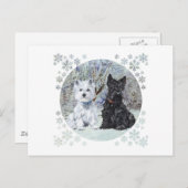 Sneeuwse wijk briefkaart (Voorkant / Achterkant)