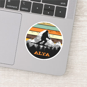 Sneeuwski Alta Berghellingen Veldsport Retro Sticker