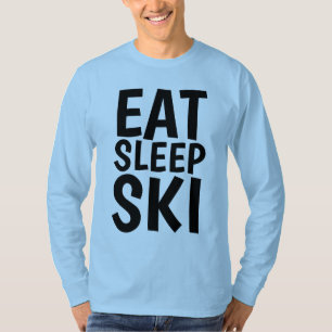 SNEEUWSKIËNTEN T-shirts, EAT SLEEP SKI T-shirt