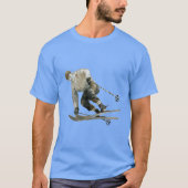 sneeuwskier skki die door de lucht springt t-shirt (Voorkant)