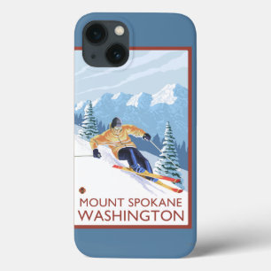 Sneeuwskiever - Mount Spokane iPhone 13 Hoesje
