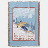 Sneeuwskiever - Mount Spokane Deken (Voorkant Verticaal)