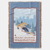 Sneeuwskiever - Mount Spokane Deken (Voorkant Verticaal)