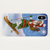 Sneeuwskiezen voor kerstmis iPhone Case (Achterkant (horizontaal))